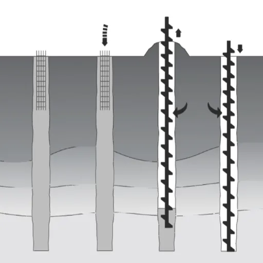 Types of Continuous Flight Auger Piles